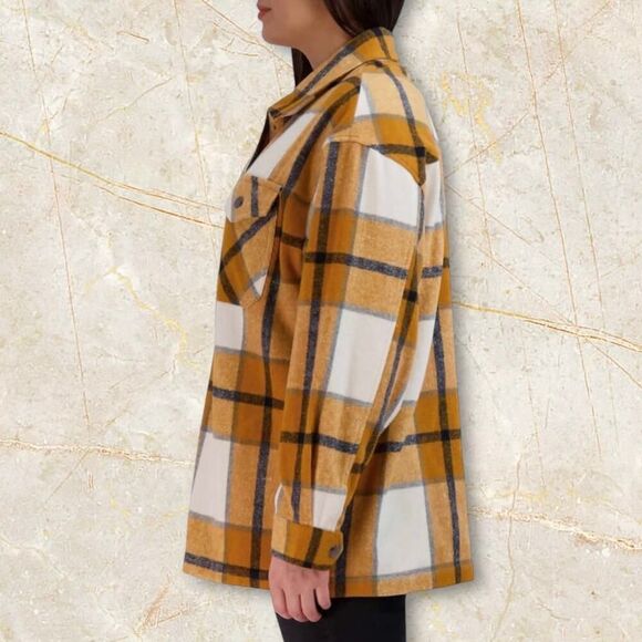 HFX Women's Heavy Flannel Plaid Shirt Jacket Large - Picture 10 of 10